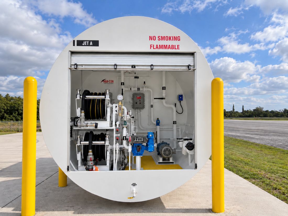 Aviation fuel storage system built by ABA-CON